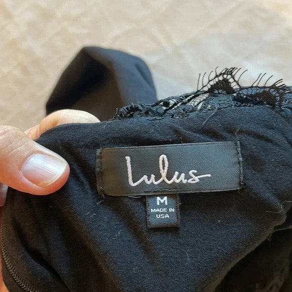 Lulus‎ Endlessly Alluring Lace Sleeveless Bodycon Dress Black Medium EUC - Picture 6 of 6